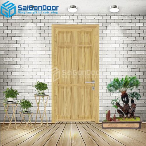 Cửa Nhựa Gỗ Composite 6A Sồi 2-CP-SGD